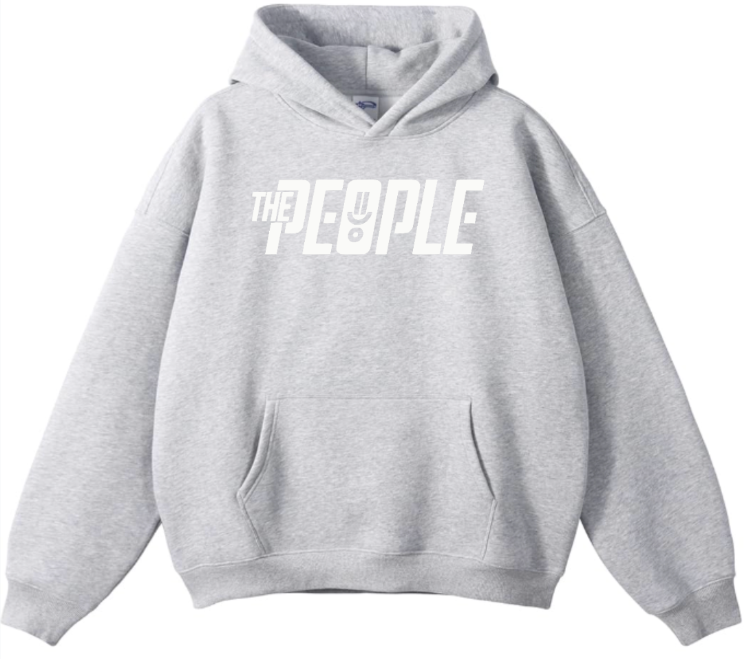 The PEOPLE Oversized Hoodie Gray & Cream