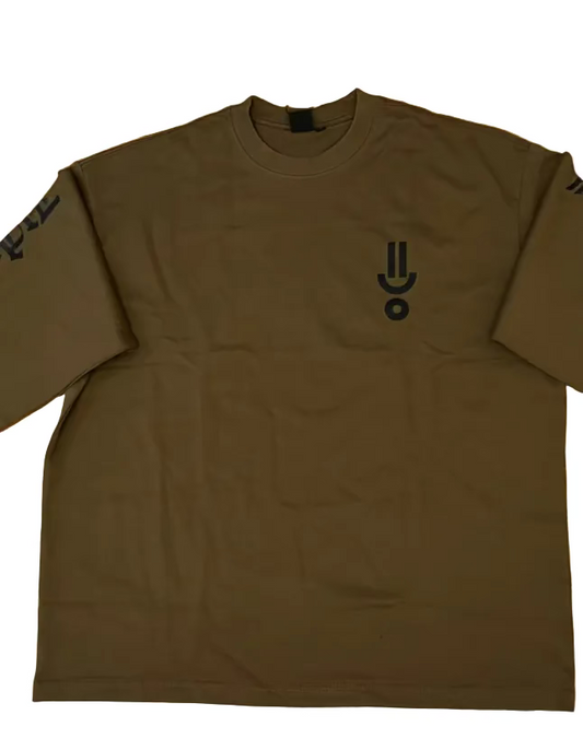 Brown long sleeve people tee