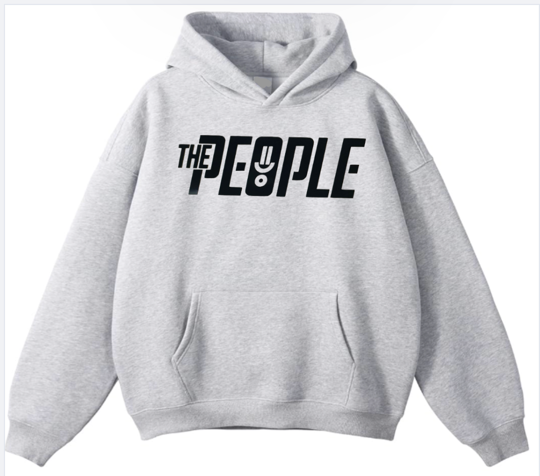 The PEOPLE Oversized Hoodie Gray & Black