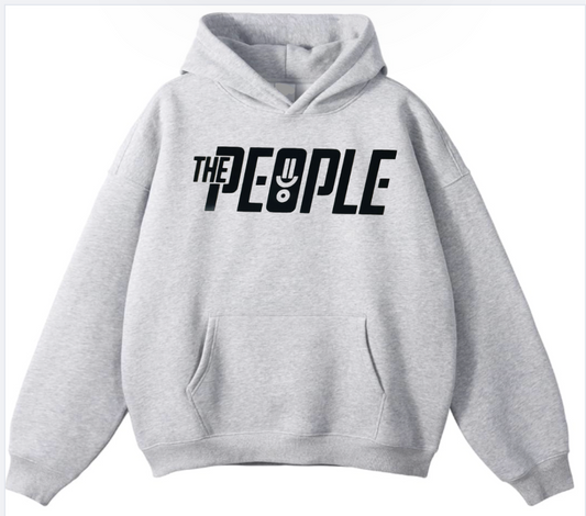The PEOPLE Oversized Hoodie Gray & Black